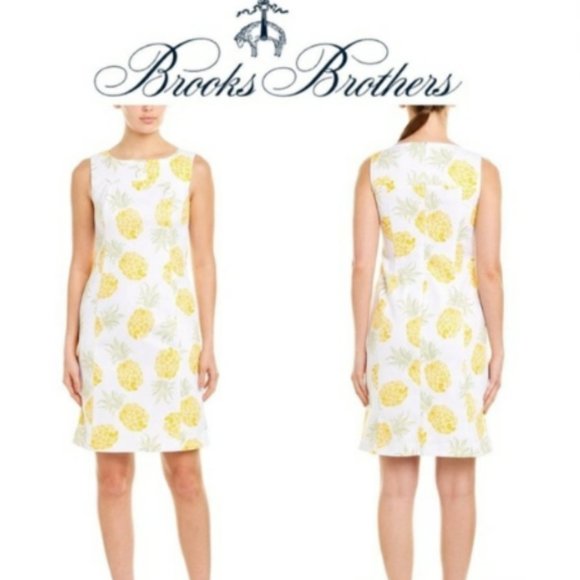 Brooks Brothers pineapple sheath dress new with tags size 12 - Picture 1 of 14